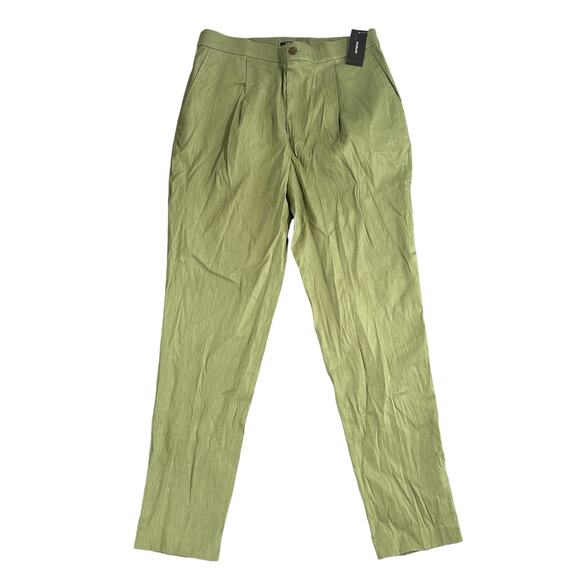 Alfani Men's Pleated Stretch Tapered Pants Green Size 40x30 $75 - Picture 2 of 4